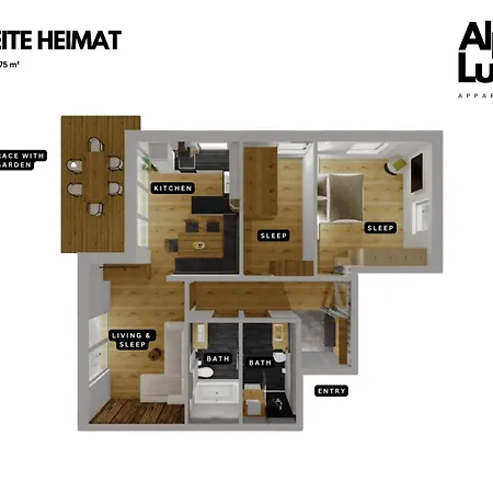 아파트 Zweite Heimat With Garden & Underground Parking Space - An Alpenluxus Appartement, Zillertal *